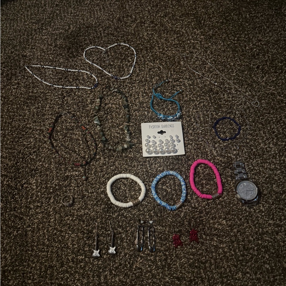 Assorted Jewelry Set with Bracelets and Earrings and Necklaces Lot